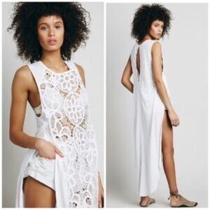 Free People Never Enough Ivory Maxi Dress